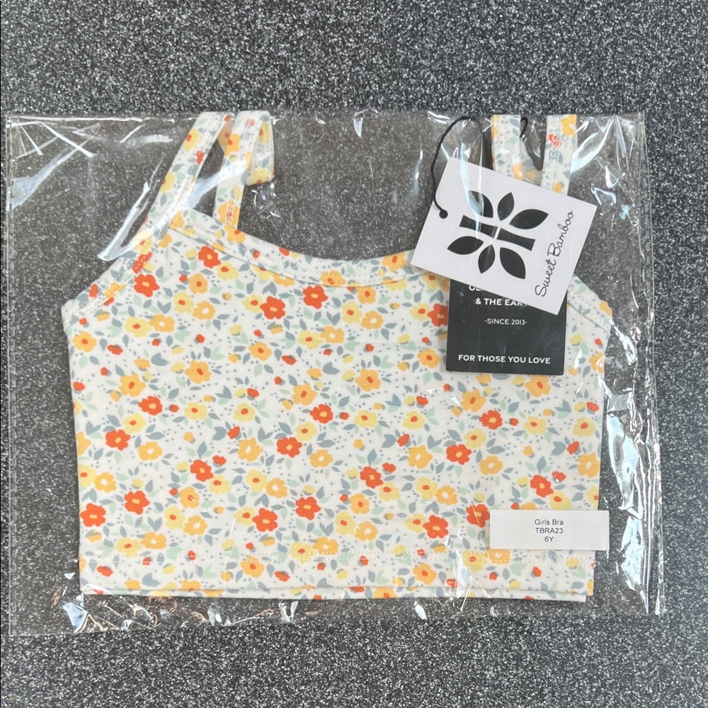 Sweet Bamboo Floral Kids Tank Top - Multicolor